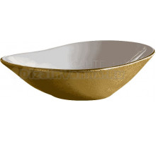 Накладная раковина Point Сатурн PN43903WG белая, золотая