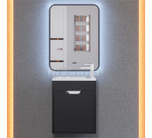 Мебель для ванной комнаты Uperwood Modul 50 подвесная, 1 дверца, матовая черная