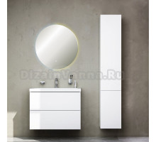 Мебель для ванной комнаты AM.PM Gem 75 подвесная, с 2 ящиками, со смесителем, белый глянец, зеркало STWORKI Тронхейм