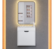 Мебель для ванной комнаты Uperwood Modul 60 подвесная, 1 дверца, матовая белая, графит