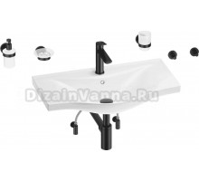 Комплект Wellsee Bisou 201007402 глянцевый белый, матовый черный, 9 в 1