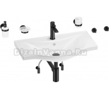 Комплект Wellsee Bisou 201007407 глянцевый белый, матовый черный, 9 в 1