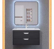 Мебель для ванной комнаты Uperwood Modul 80 подвесная, 2 ящика, матовая черная