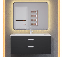Мебель для ванной комнаты Uperwood Modul 100 подвесная, 2 ящика, матовая черная