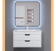 Мебель для ванной комнаты Uperwood Modul 80 подвесная, 2 ящика, матовая белая, графит
