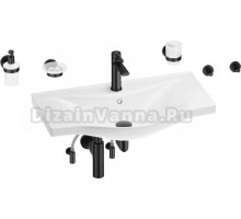 Комплект Wellsee Bisou 201007447 глянцевый белый, матовый черный, 9 в 1