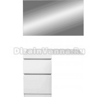 Мебель для ванной комнаты Style Line Даллас 115 L Люкс Plus напольная, белая, зеркало DIWO Элиста