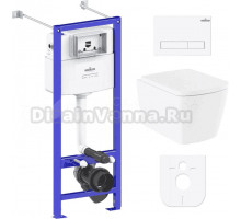 Комплект Lavinia Boho Унитаз подвесной Aveo Rimless 3306101R + Крышка-сиденье Aveo 33290600 с микролифтом + Инсталляция RelFix 38010020 + Кнопка RelFix 3805001W белая