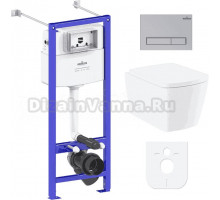 Комплект Lavinia Boho Унитаз подвесной Aveo Rimless 3306101R + Крышка-сиденье Aveo 33290600 с микролифтом + Инсталляция RelFix 38010020 + Кнопка RelFix 380501MC матовый хром