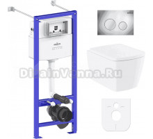 Комплект Lavinia Boho Унитаз подвесной Aveo Rimless 3306101R + Крышка-сиденье Aveo 33290600 с микролифтом + Инсталляция RelFix 38010020 + Кнопка RelFix 3805002C хром