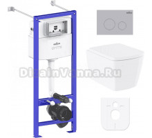 Комплект Lavinia Boho Унитаз подвесной Aveo Rimless 3306101R + Крышка-сиденье Aveo 33290600 с микролифтом + Инсталляция RelFix 38010020 + Кнопка RelFix 380502MC матовый хром