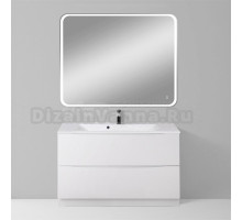 Мебель для ванной комнаты BelBagno Marino 100 bianco lucido, напольная, зеркало DIWO Коломна