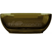 Акриловая ванна Abber Kristall AT9703 Vesuvian 170x75 см, отдельностоящая, оливковая, овальная, с донным клапаном