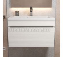 Тумба с раковиной Uperwood Eva 60 подвесная, 1 ящик, дуб харбор белый