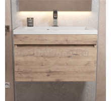 Тумба с раковиной Uperwood Eva 60 подвесная, 1 ящик, крафт табачный