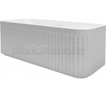 Акриловая ванна Abber AB9411-1.7 170x75 см, отдельностоящая, белая матовая, с каркасом, со сливом-переливом