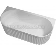 Акриловая ванна Abber AB9416-1.7 170x80 см, пристенная, белая матовая, с каркасом, со сливом-переливом