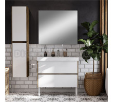 Мебель для ванной комнаты AQUATON Сканди 90 дуб рустикальный, зеркало DIWO Элиста