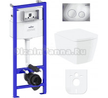 Комплект Lavinia Boho Унитаз подвесной Aveo Rimless 3306101R + Крышка-сиденье Aveo 33290600 с микролифтом + Инсталляция RelFix 38010010 + Кнопка RelFix 3805002C хром