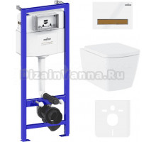 Комплект Lavinia Boho Унитаз подвесной Aveo Rimless 3306101R + Крышка-сиденье Aveo 33290600 с микролифтом + Инсталляция RelFix 38010010 + Кнопка RelFix 38050603 белая, светлое дерево