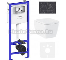 Комплект Lavinia Boho Унитаз подвесной Aveo Rimless 3306101R + Крышка-сиденье Aveo 33290600 с микролифтом + Инсталляция RelFix 38010010 + Кнопка RelFix 38050901 greek black