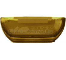 Акриловая ванна Abber Kristall AT9703 Amber 170x75 см, отдельностоящая, желтая, овальная, с донным клапаном