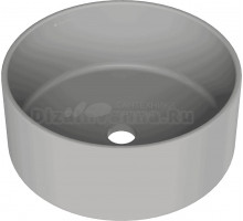 Накладная раковина Aqueduto Espiral ESP0130 40 см серая матовая + Дозатор Ridder Colours 22280514 оранжевый