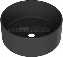 Накладная раковина Aqueduto Espiral ESP0140 40 см черная матовая + Дозатор Ridder Colours 22280514 оранжевый