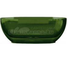 Акриловая ванна Abber Kristall AT9703 Emerald 170x75 см, отдельностоящая, овальная, с донным клапаном