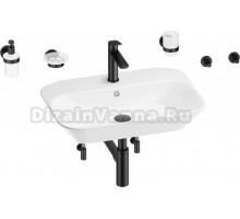 Комплект Wellsee Eclatant 201007482 глянцевый белый, матовый черный, 9 в 1