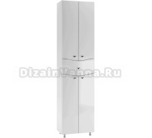 Шкаф-пенал для ванной Айсберг Волна 50 белый, с ящиком