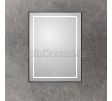 Зеркало BelBagno Kraft 80x60, с подсветкой, с подогревом, черный