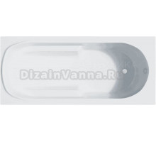 Акриловая ванна Corpa Nera Santi CN05022WH 170x75 см, пристенная, белая, с экранами