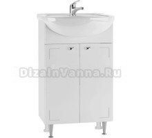 Тумба под раковину без столешницы Айсберг Классик 50 напольная, 2 дверцы, белая