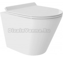 Унитаз подвесной Aqueduto Cone Tornado CONT0110 с ершиком Ridder Kira белый