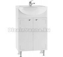 Тумба под раковину без столешницы Айсберг Классик 55 напольная, 2 дверцы, белая