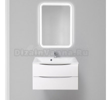 Мебель для ванной комнаты BelBagno Marino 80 bianco lucido, подвесная, зеркало STWORKI Монтре