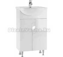 Тумба под раковину без столешницы Айсберг Лилия 50 напольная, 2 дверцы, белая