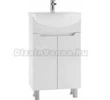 Тумба под раковину без столешницы Айсберг Мечта 55 напольная, 2 дверцы, белая