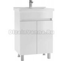 Тумба под раковину без столешницы Айсберг Норма 60 напольная, 2 дверцы, белая
