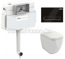 Комплект Lavinia Boho Унитаз приставной One 33024060 + Крышка-сиденье One 33290200 с микролифтом + Бачок скрытого монтажа RelFix 38020010 + Кнопка RelFix 380501MB