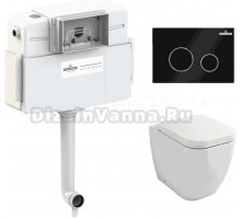 Комплект Lavinia Boho Унитаз приставной One 33024060 + Крышка-сиденье One 33290200 с микролифтом + Бачок скрытого монтажа RelFix 38020010 + Кнопка RelFix 380502MB