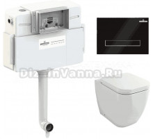 Комплект Lavinia Boho Унитаз приставной One 33024060 + Крышка-сиденье One 33290200 с микролифтом + Бачок скрытого монтажа RelFix 38020010 + Кнопка RelFix 3805003B