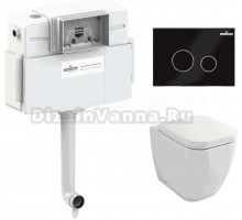 Комплект Lavinia Boho Унитаз приставной One 33024060 + Крышка-сиденье One 33290200 с микролифтом + Бачок скрытого монтажа RelFix 38020010 + Кнопка RelFix 3805004B