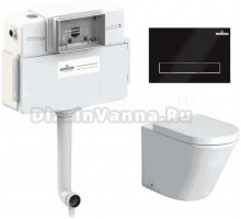 Комплект Lavinia Boho Унитаз приставной Biore 33044050 + Крышка-сиденье Biore 33290410 с микролифтом + Бачок скрытого монтажа RelFix 38020010 + Кнопка RelFix 380501MB