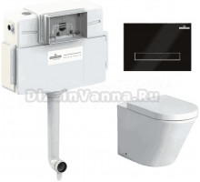 Комплект Lavinia Boho Унитаз приставной Biore 33044050 + Крышка-сиденье Biore 33290410 с микролифтом + Бачок скрытого монтажа RelFix 38020010 + Кнопка RelFix 3805003B