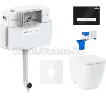Комплект Lavinia Boho Унитаз приставной One 33024060 + Крышка-сиденье One 33290200 с микролифтом + Бачок скрытого монтажа RelFix 38020010 + Кнопка RelFix 38050601 + Дозатор RelFix 38040010