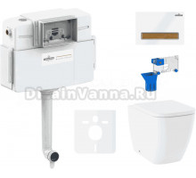 Комплект Lavinia Boho Унитаз приставной One 33024060 + Крышка-сиденье One 33290200 с микролифтом + Бачок скрытого монтажа RelFix 38020010 + Кнопка RelFix 38050603 + Дозатор RelFix 38040010