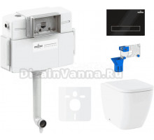 Комплект Lavinia Boho Унитаз приставной One 33024060 + Крышка-сиденье One 33290200 с микролифтом + Бачок скрытого монтажа RelFix 38020010 + Кнопка RelFix 38050801 + Дозатор RelFix 38040010