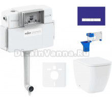 Комплект Lavinia Boho Унитаз приставной One 33024060 + Крышка-сиденье One 33290200 с микролифтом + Бачок скрытого монтажа RelFix 38020010 + Кнопка RelFix 3805005V + Дозатор RelFix 38040010